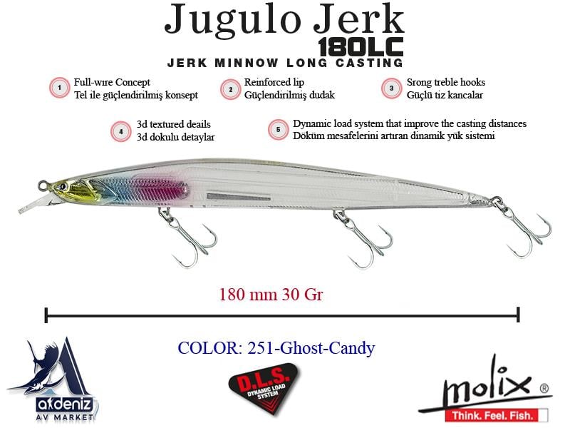 Molix Jugulo Jerk 180 LC Suspending 18 Cm 30 Gr #251 Ghost Candy