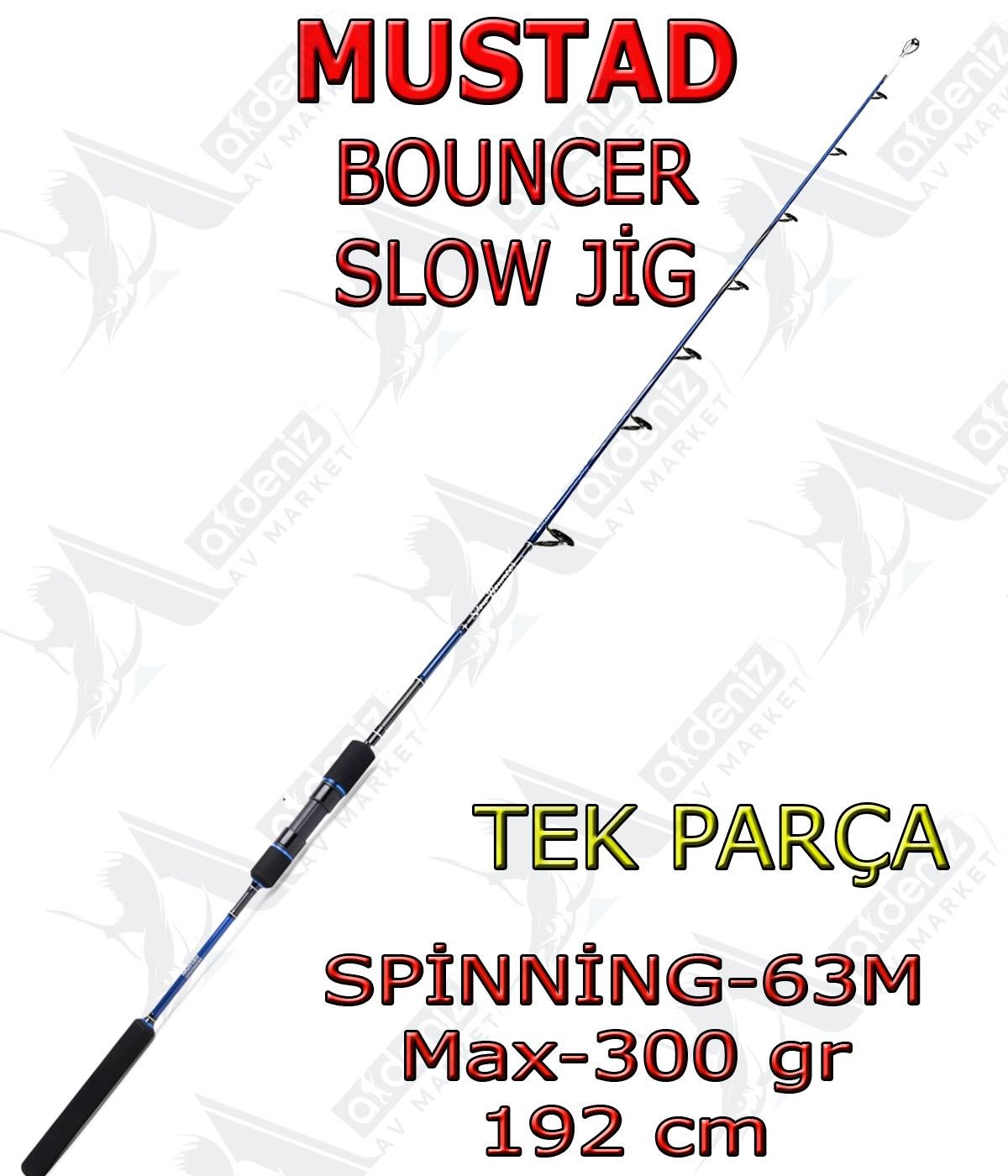 Mustad Slow Bouncer Slow Jigging Max-300gr Spinning-M 6'3'' 192 Cm Tek Parça Jig Olta KamışıMUSTAD