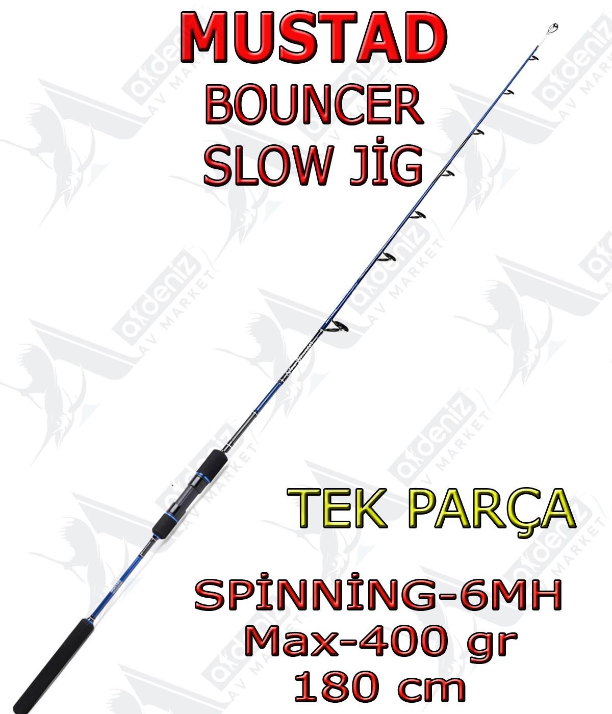 Mustad Slow Bouncer Slow Jigging Max-400gr Spinning-MH 6'0'' 180 Cm Tek Parça Jig Olta KamışıMUSTAD