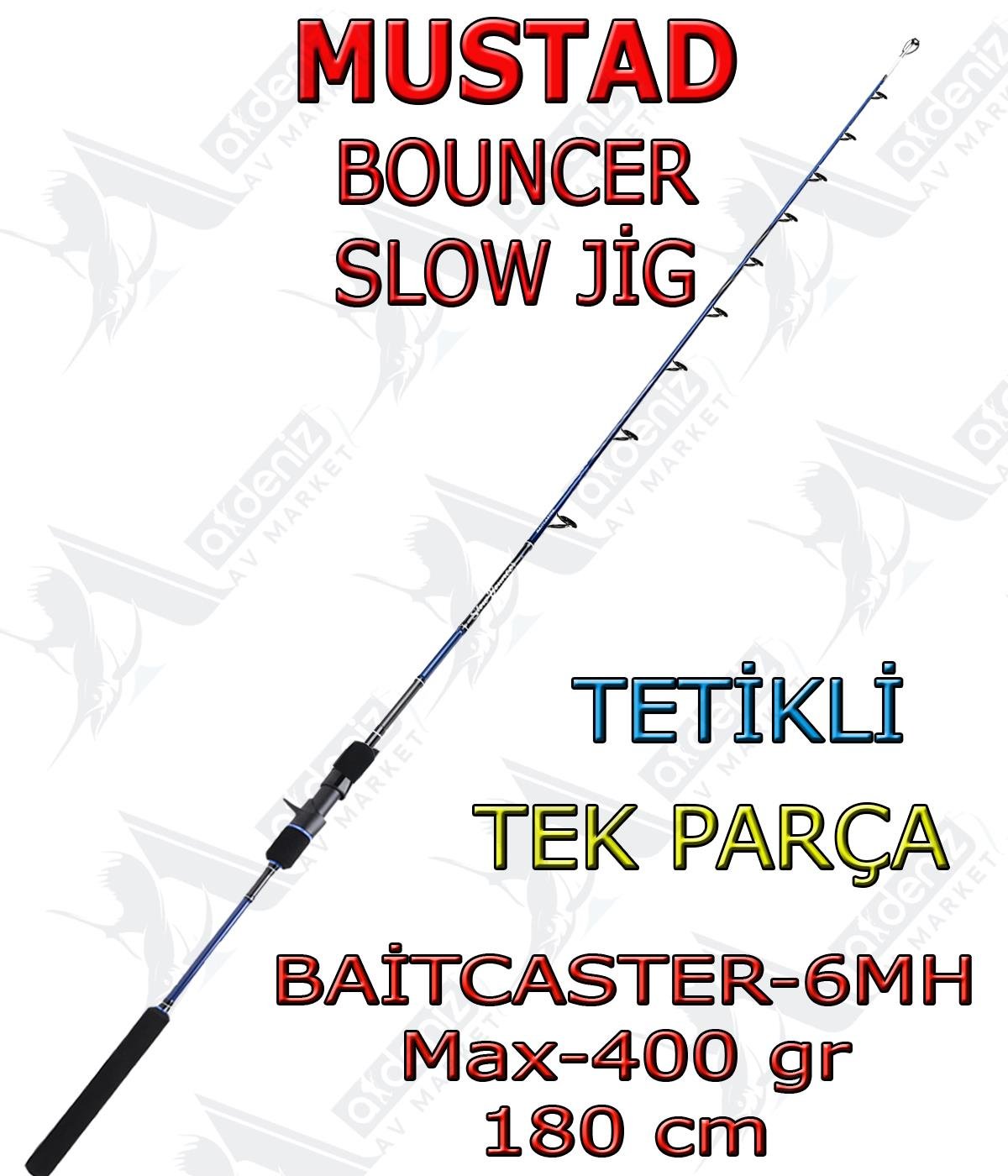 Mustad Slow Bouncer Slow Jigging Max-400gr Baitcaster-MH 6'0'' 180 Cm (Tetikli) Tek Parça Jig Olta KamışıMUSTAD