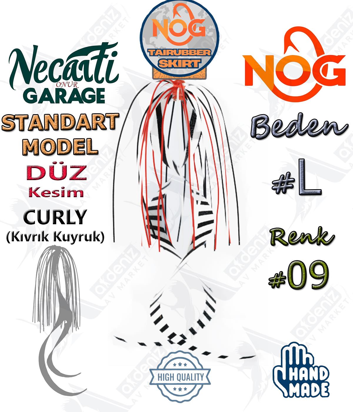 NOG Standart Tai Rubber Skirt Düz Kesim Curly Kuyruk Yedek Etek #09 LNOG Necati Onur Garage