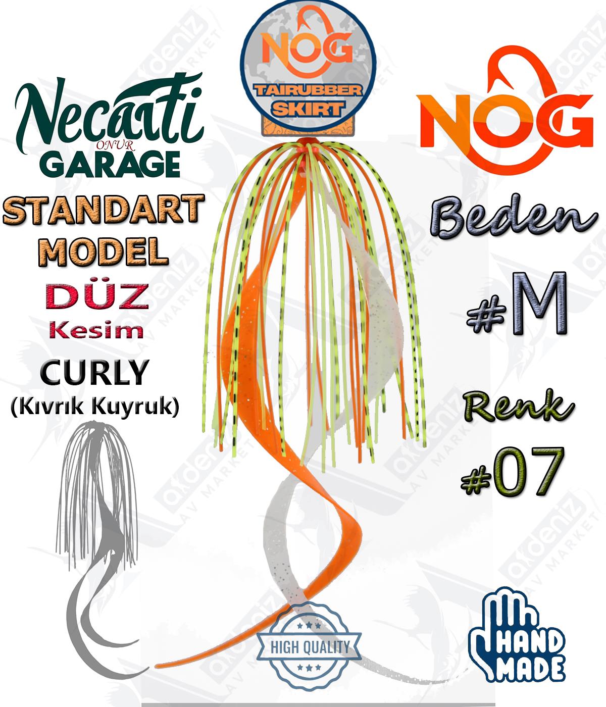 NOG Standart Tai Rubber Skirt Düz Kesim Curly Kuyruk Yedek Etek #07 MNOG Necati Onur Garage