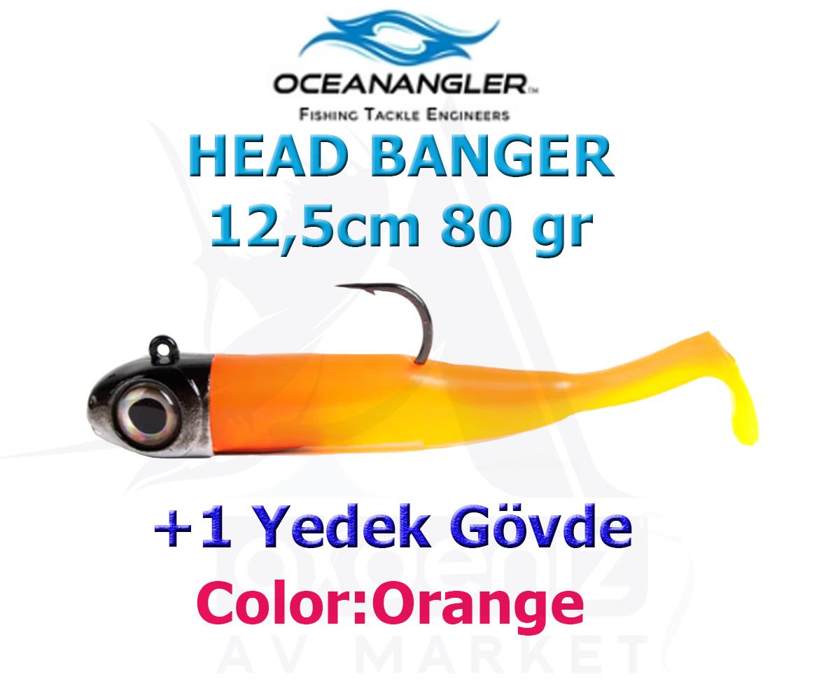 Ocean Angler Head Banger 125mm 80gr Combo +1 Yedek Gövde #OrangeOCEAN ANGLER