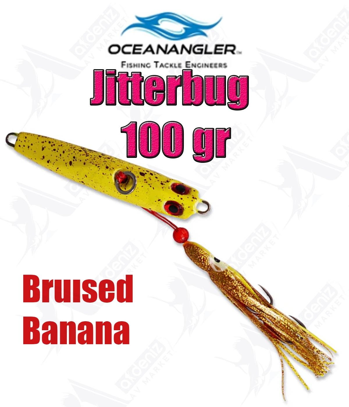 Ocean Angler Jitterbug 100 Gr İnchiku Jig Suni Yem #Bruised/BananaOCEAN ANGLER