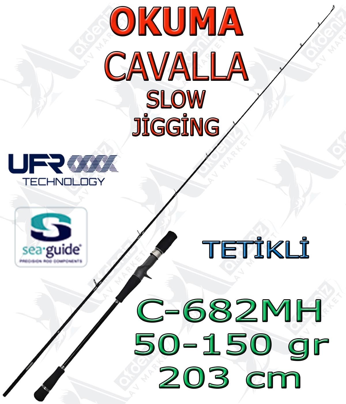 OKUMA Cavalla Slow Jigging Cast (tetikli) 6'8'' 203cm 50-150GR 1+1 Parça Spin KamışıOKUMA