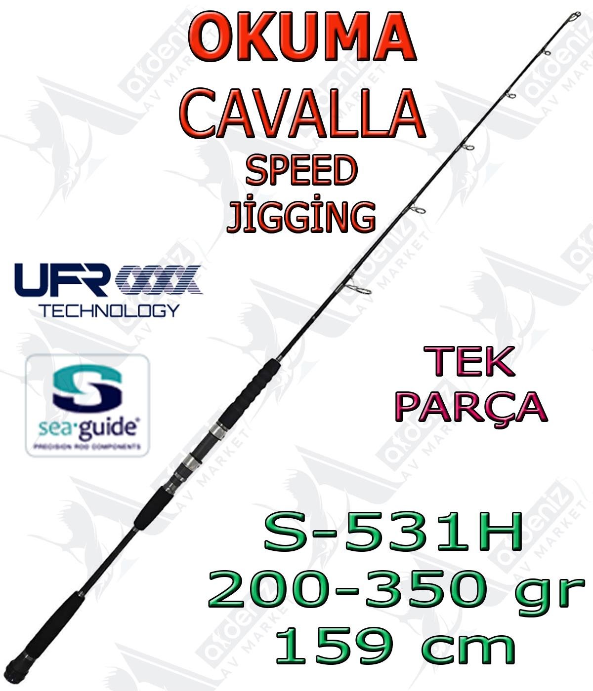 OKUMA Cavalla Speed Jigging Spin 159cm H 200-350GR 1 Parça Spin KamışıOKUMA