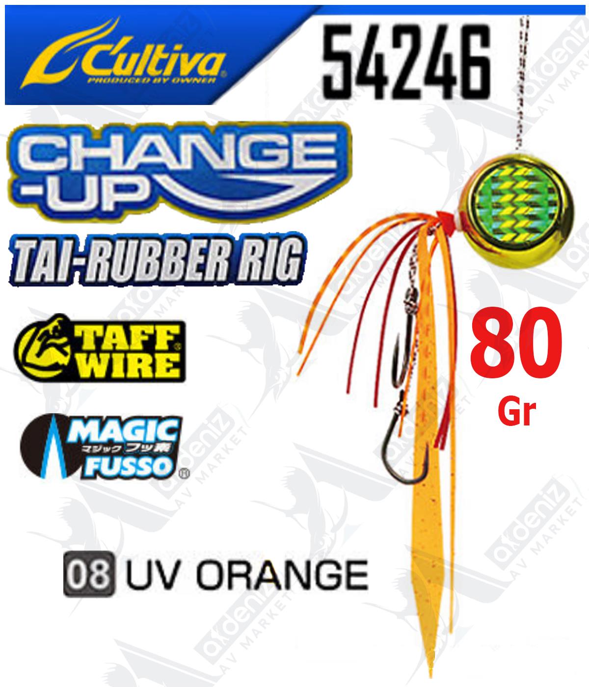 Owner Cultiva 54246 Change Up Tai Rubber Rig Set 80gr #08 UV OrangeCULTİVA