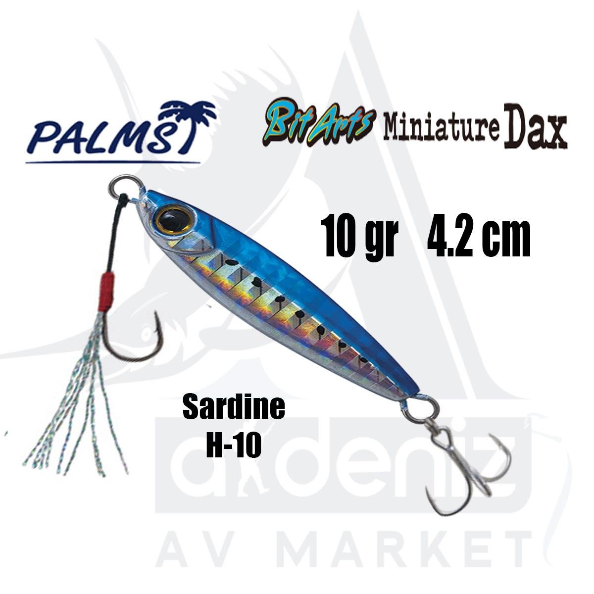 PALMS Bit Arts Miniature Dax 10gr 4.2cm Jig Yem Color: H-10 SardinePALMS