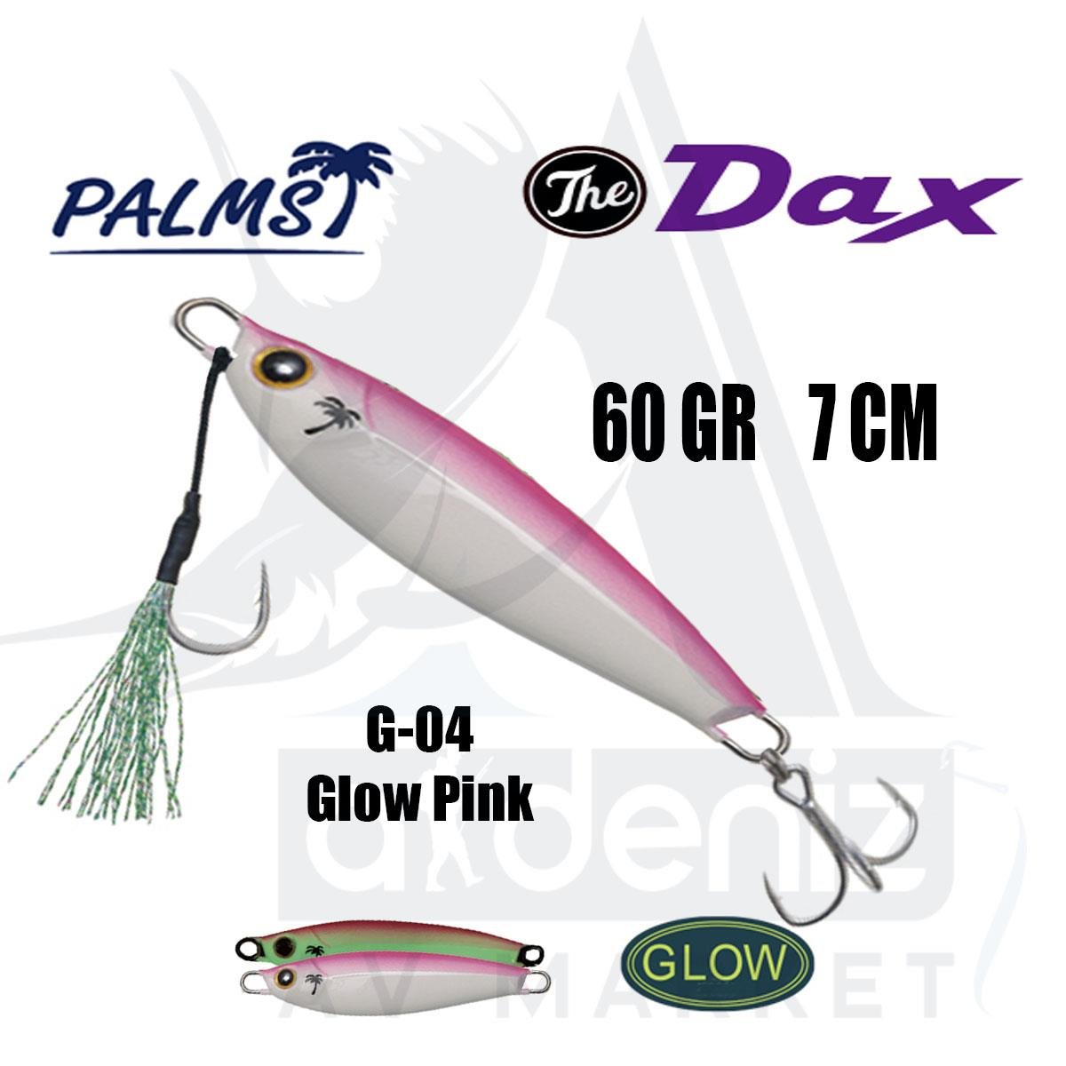 PALMS The Dax 60gr 7cm Jig Yem Color:G-04 Glow PinkPALMS