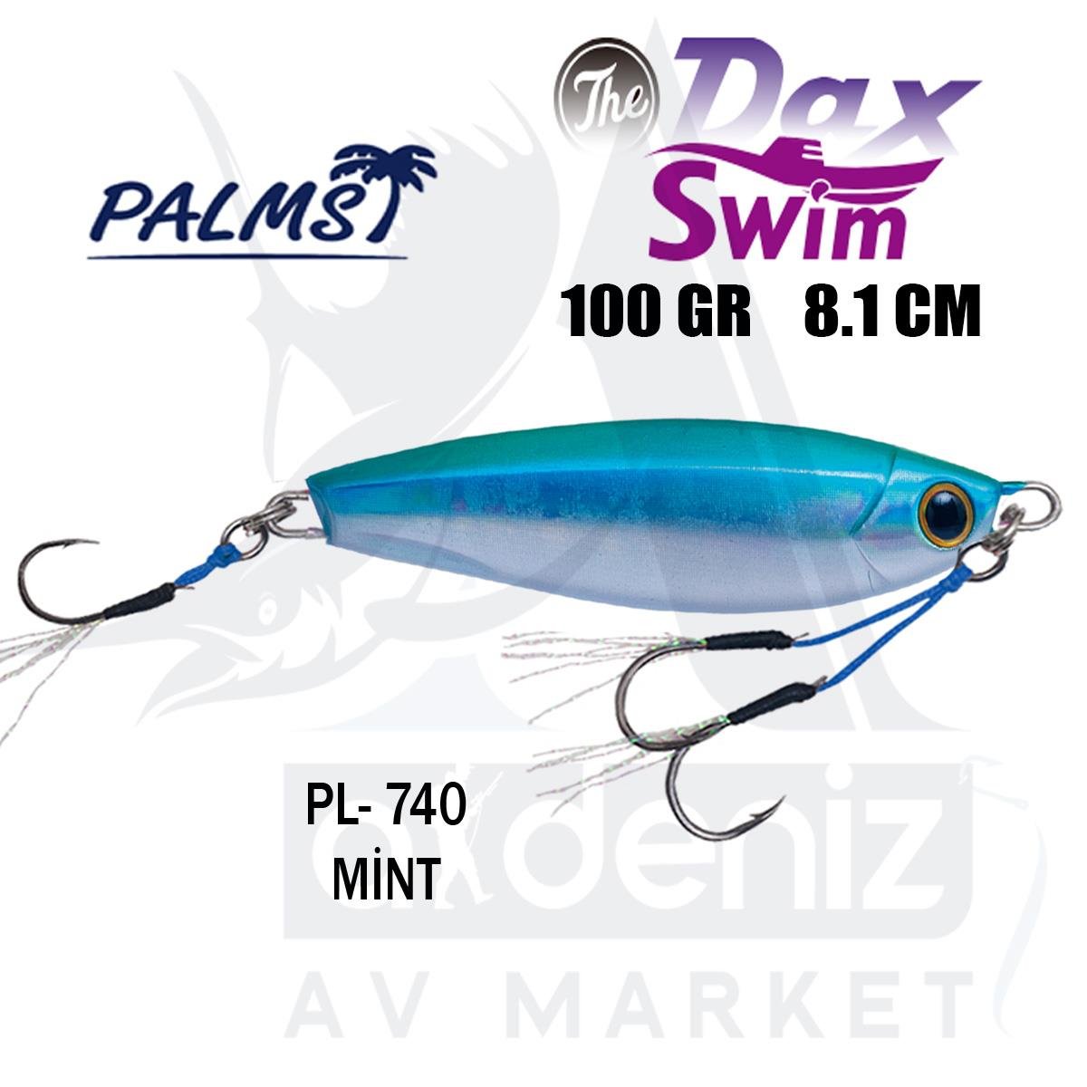 PALMS The Dax Swim 100gr 8.1cm Jig Yem Color:PL-740 MİNTPALMS