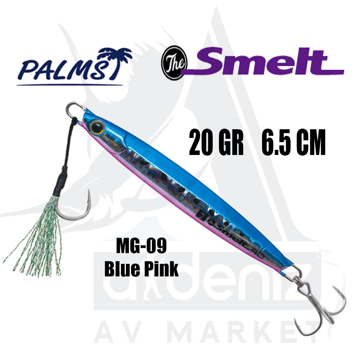 PALMS The Smelt Jig 20gr 6.5cm Jig Yem Color: MG-09 Blue PinkPALMS