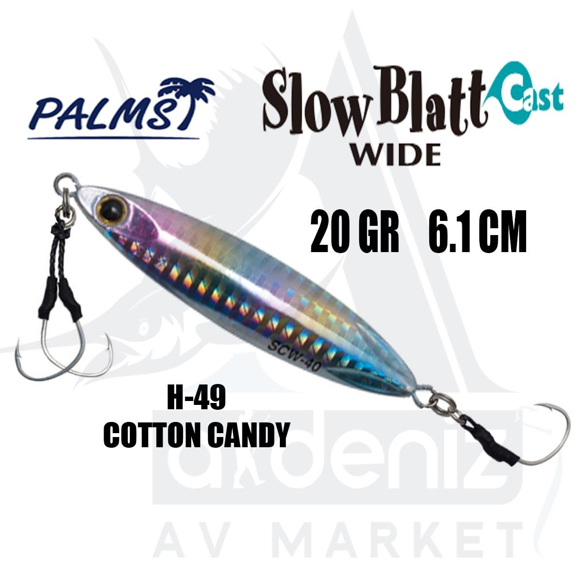 PALMS Zetz Slow Blatt Cast Wide Jig 20gr 6.1cm Jig Yem Color: H-49 Cotton CandyPALMS