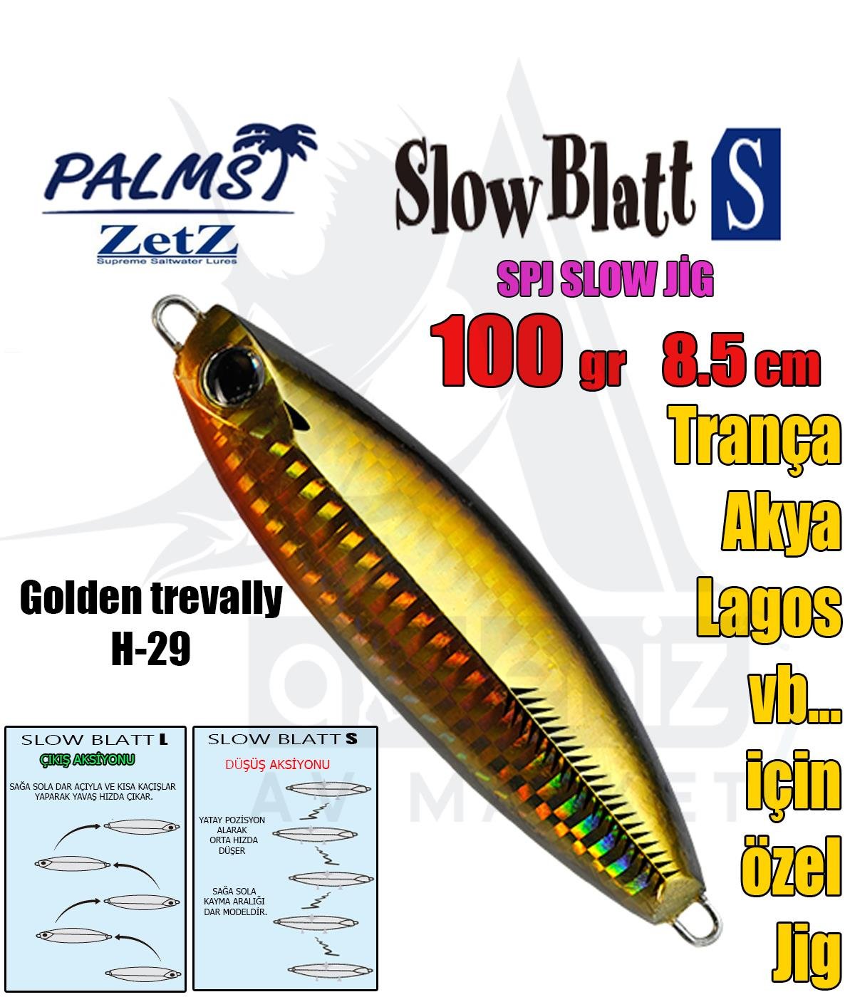 PALMS Zetz Slow Blatt S Jig 100gr 8,5cm #H-29PALMS