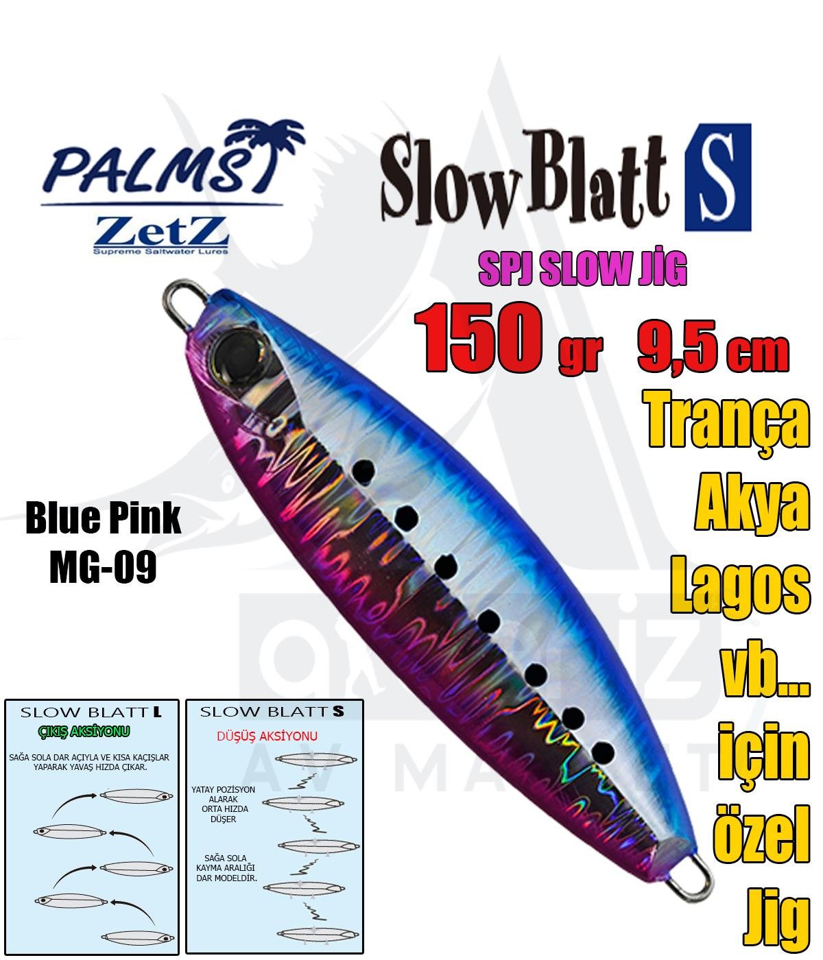 PALMS Zetz Slow Blatt S Jig 150gr 9,5cm MG-09PALMS
