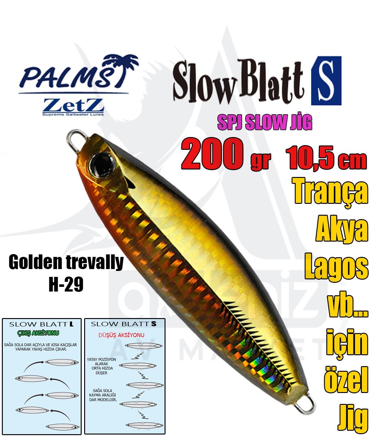 PALMS Zetz Slow Blatt S Jig 200gr 10,5cm H-29PALMS