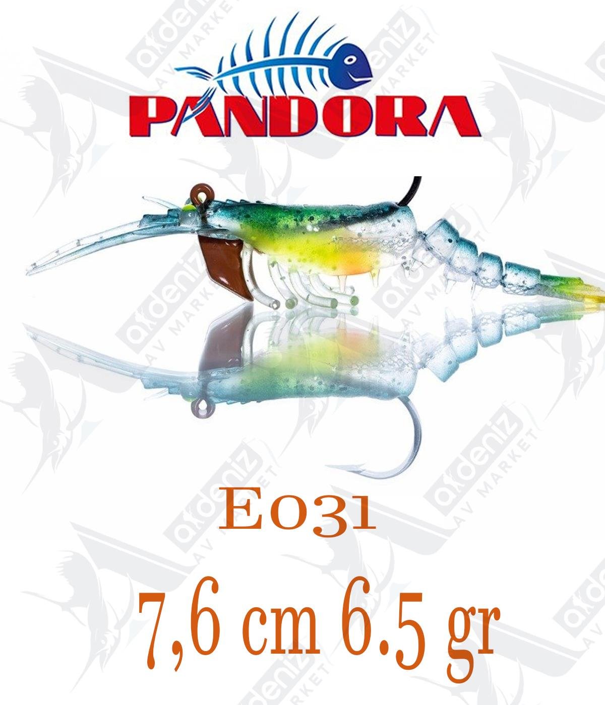 Pandora Caridina Shrimp 7.6cm 6.5gr silikon karides Color:E031PANDORA