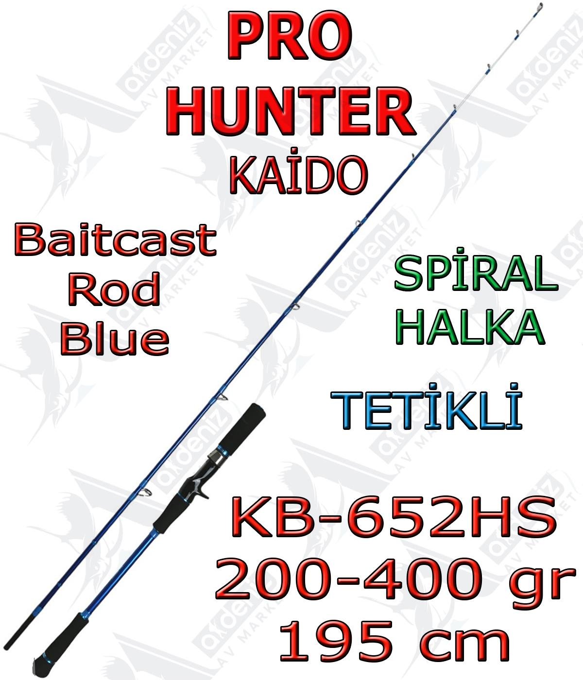 Pro Hunter Kaido 200-400 Gr Jigging 1.95 Mt Bait Casting Jig Kamışı KB-652HS (Tetikli-Spiral Halka-2 Parça)PRO HUNTER