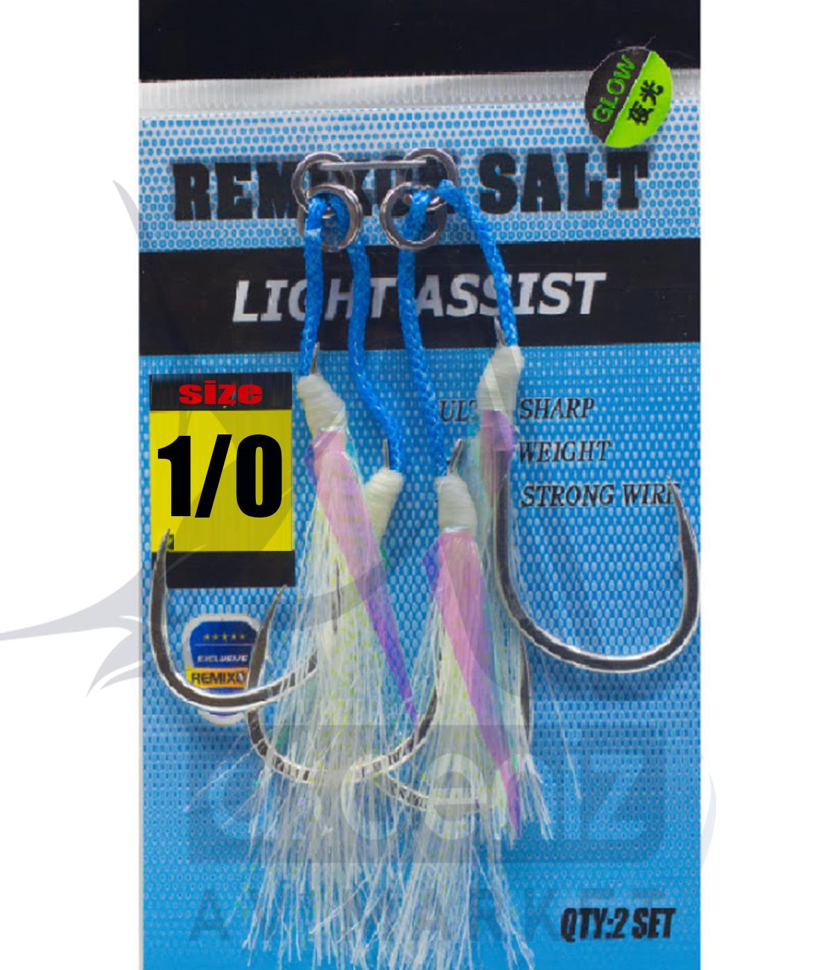Remixon Double (çiftli) Nickel Bağlanmış Jig Assist İğnesi (2 li paket) No:1/0REMİXON