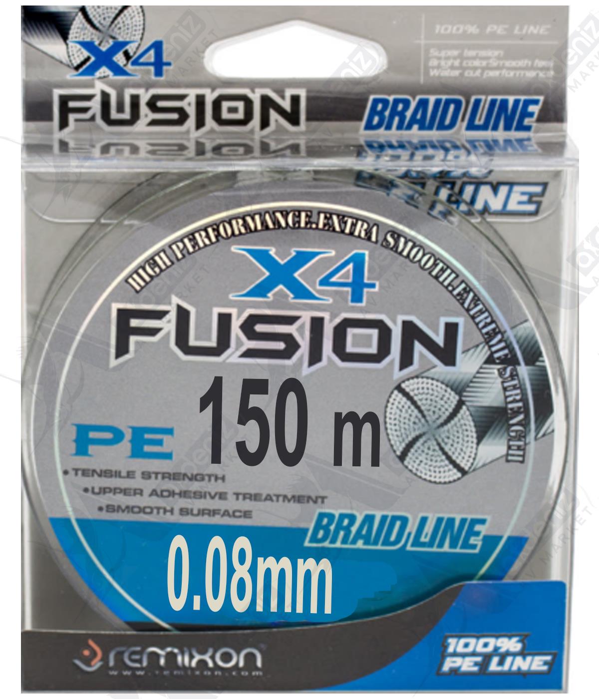 Remixon Fusion X4 0.08 mm Örgü İp Misina 150mt (Koyu Yeşil)REMİXON