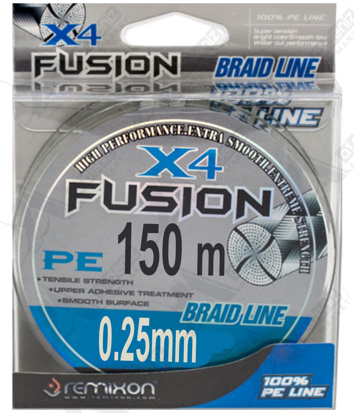 Remixon Fusion X4 0.25 mm Örgü İp Misina 150mt (Koyu Yeşil)REMİXON