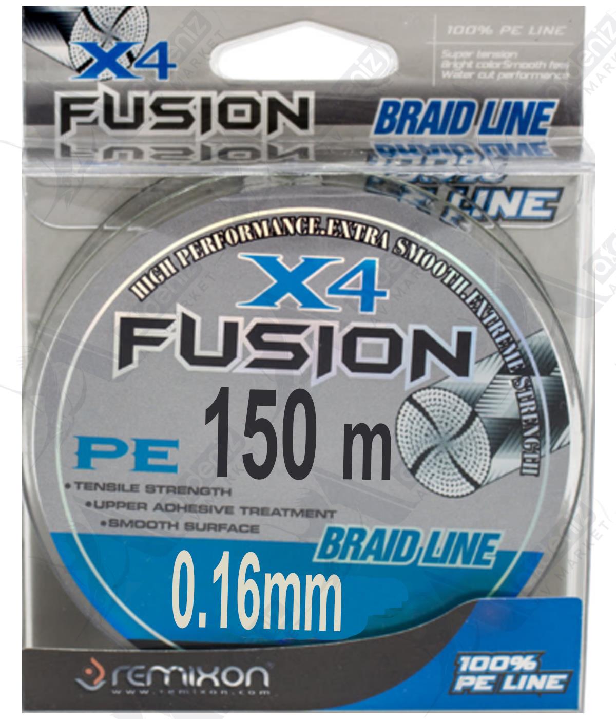Remixon Fusion X4 0.16 mm Örgü İp Misina 150mt (Koyu Yeşil)REMİXON