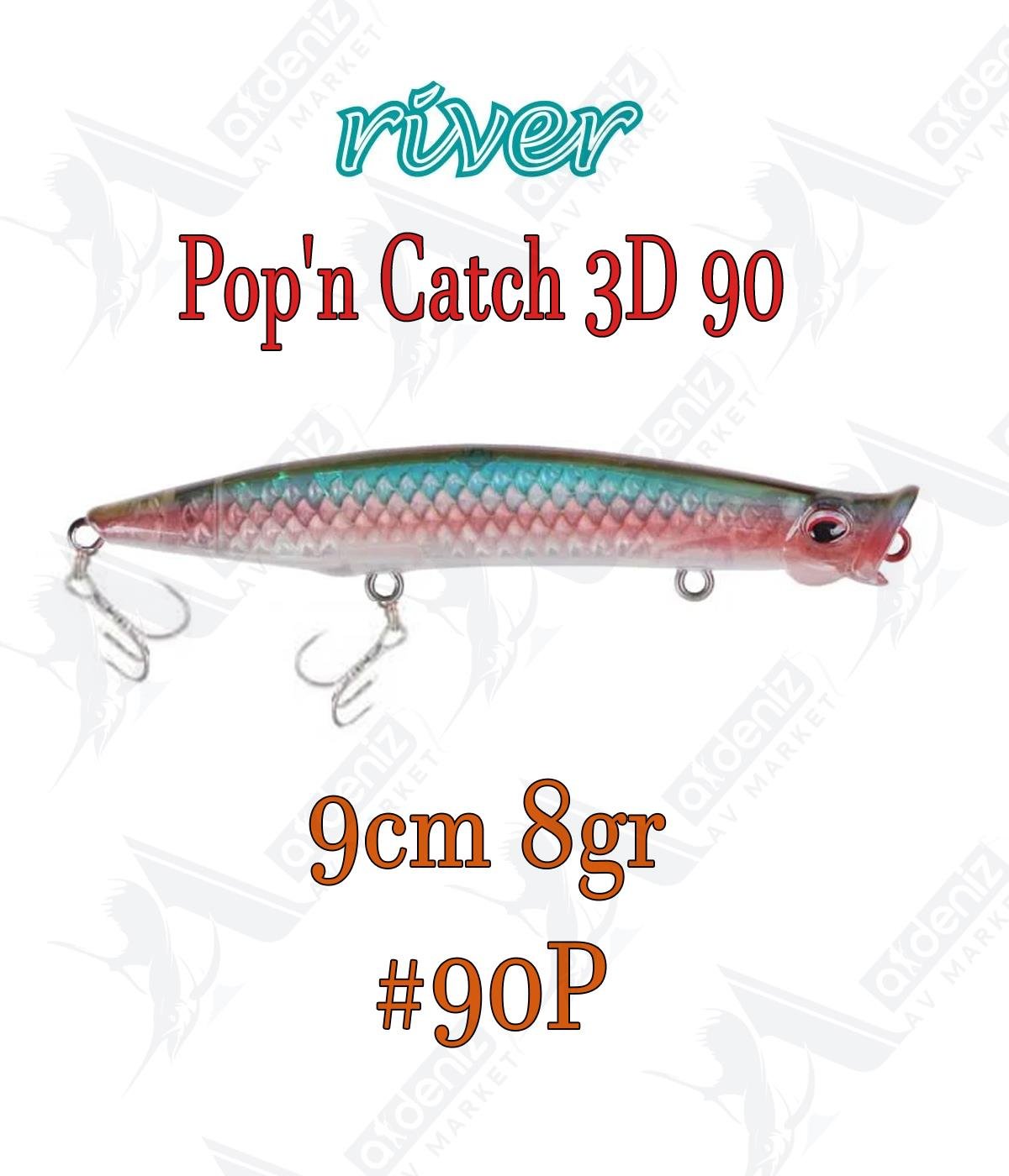 River Pop'n Catch 3D 90 9cm 8gr Popper Color:90PRİVER