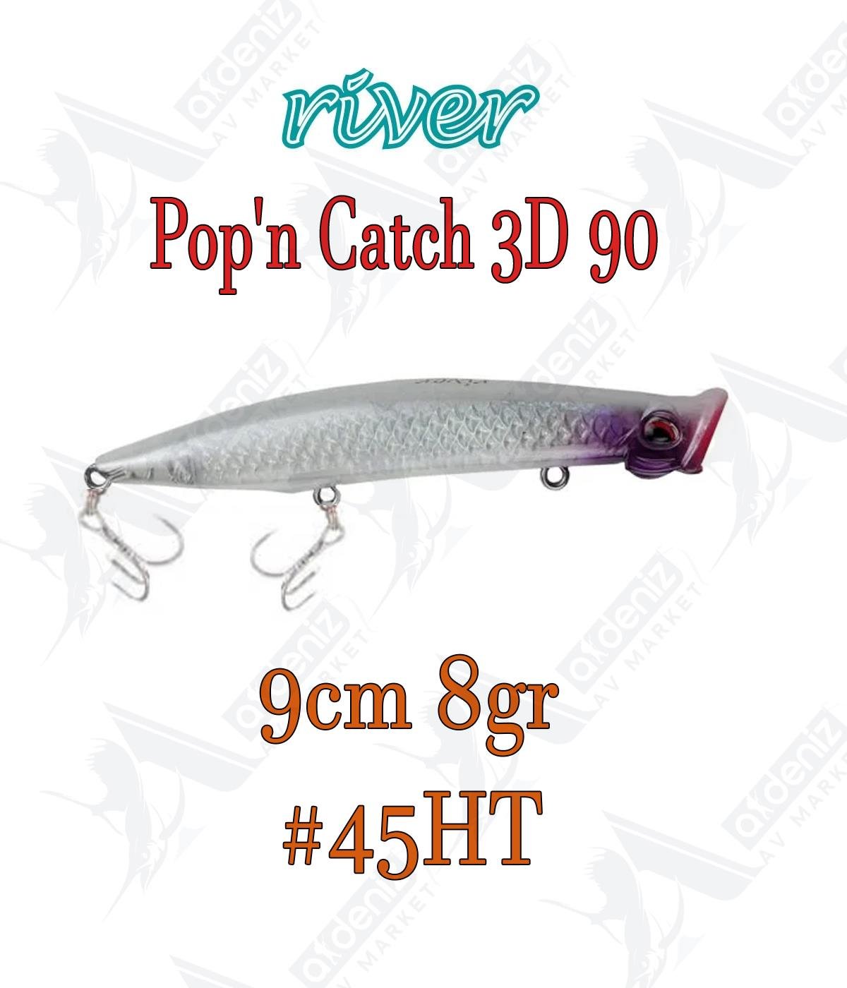 River Pop'n Catch 3D 90 9cm 8gr Popper Color:45HTRİVER