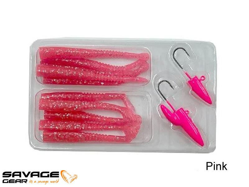 Savage gear Lrf Micro Sandeel Kit 12 Adet(1+1.5+5) Suni Yem #Pink