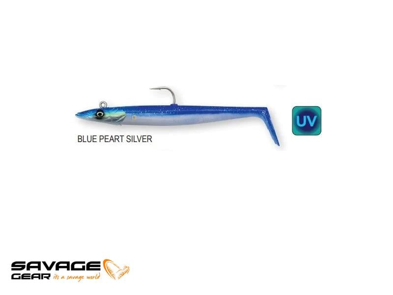 Savage Gear Sandeel V2 12 cm 22 gr 2+1 #Blue Pearl Silver