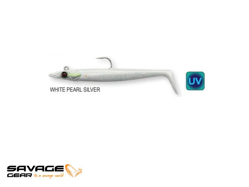 Savage Gear Sandeel V2 12 cm 22 gr 2+1 #White Pearl Silver