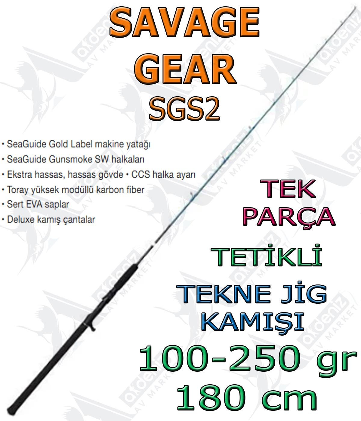 Savage Gear SGS2 Jigging Trigger 100-250 gr 5'9''/1.80m (Tetikli-Tek Parça) Jig Olta KamışıSAVAGE  GEAR
