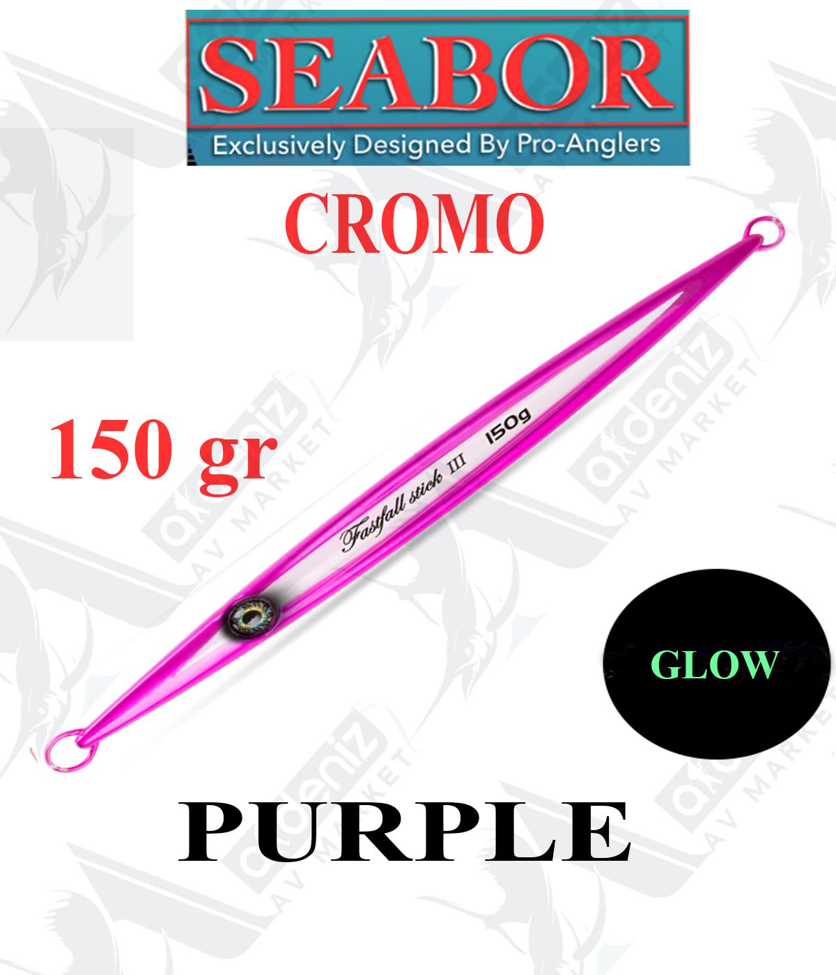 Seabor Cromo Metal Jig Sahte Yem SBR104 150gr #PURPLESEABOR