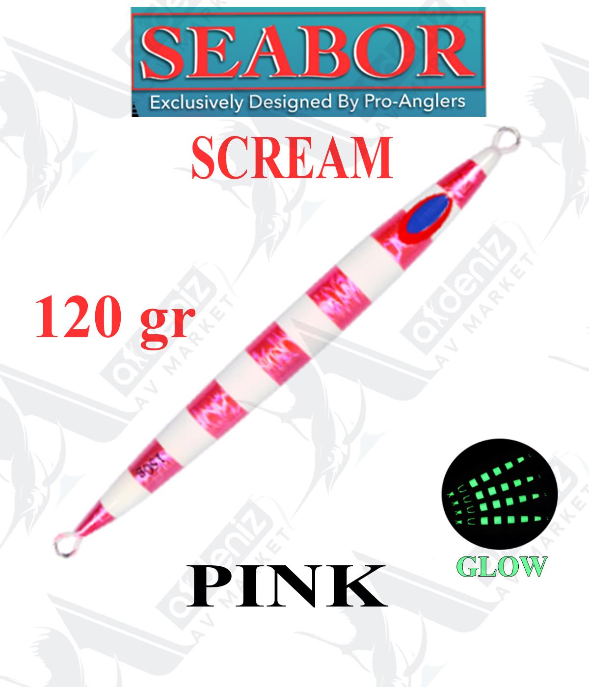 Seabor Scream Metal Jig Sahte Yem SBR028 120gr #PİNKSEABOR