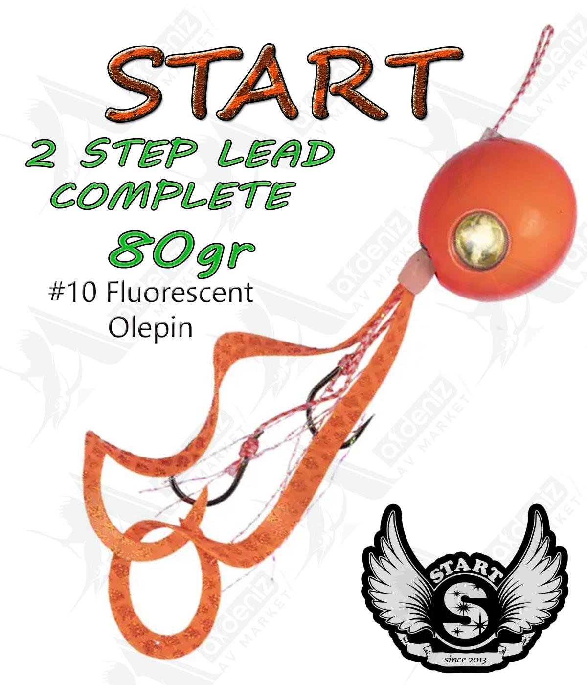 Start Tai Rubber 2step Lead Complete Set Tairaba Jig Yem 80gr #10 Fluorescent OlepinSTART