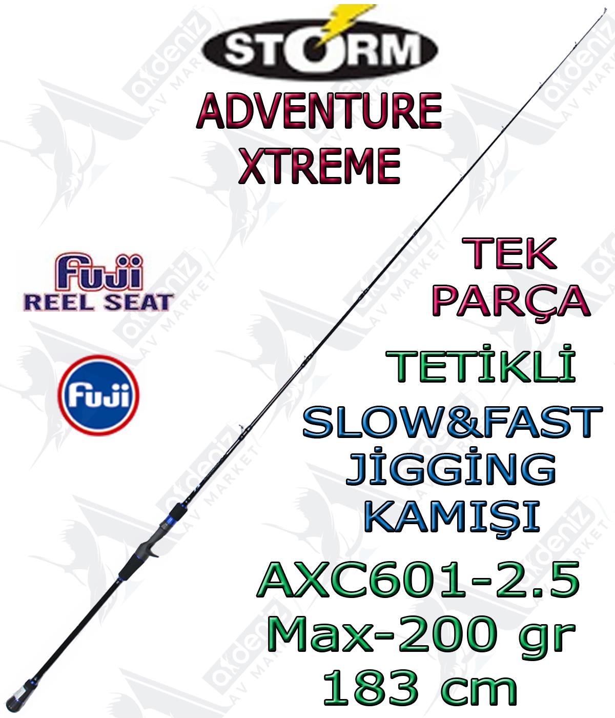 Storm Adventure Xtreme SW Pe#2.5 Slow Jig Kamışı AXC601-2.5 Max-200 Gr 183 Cm (Tetikli-Tek Parça)RAPALA