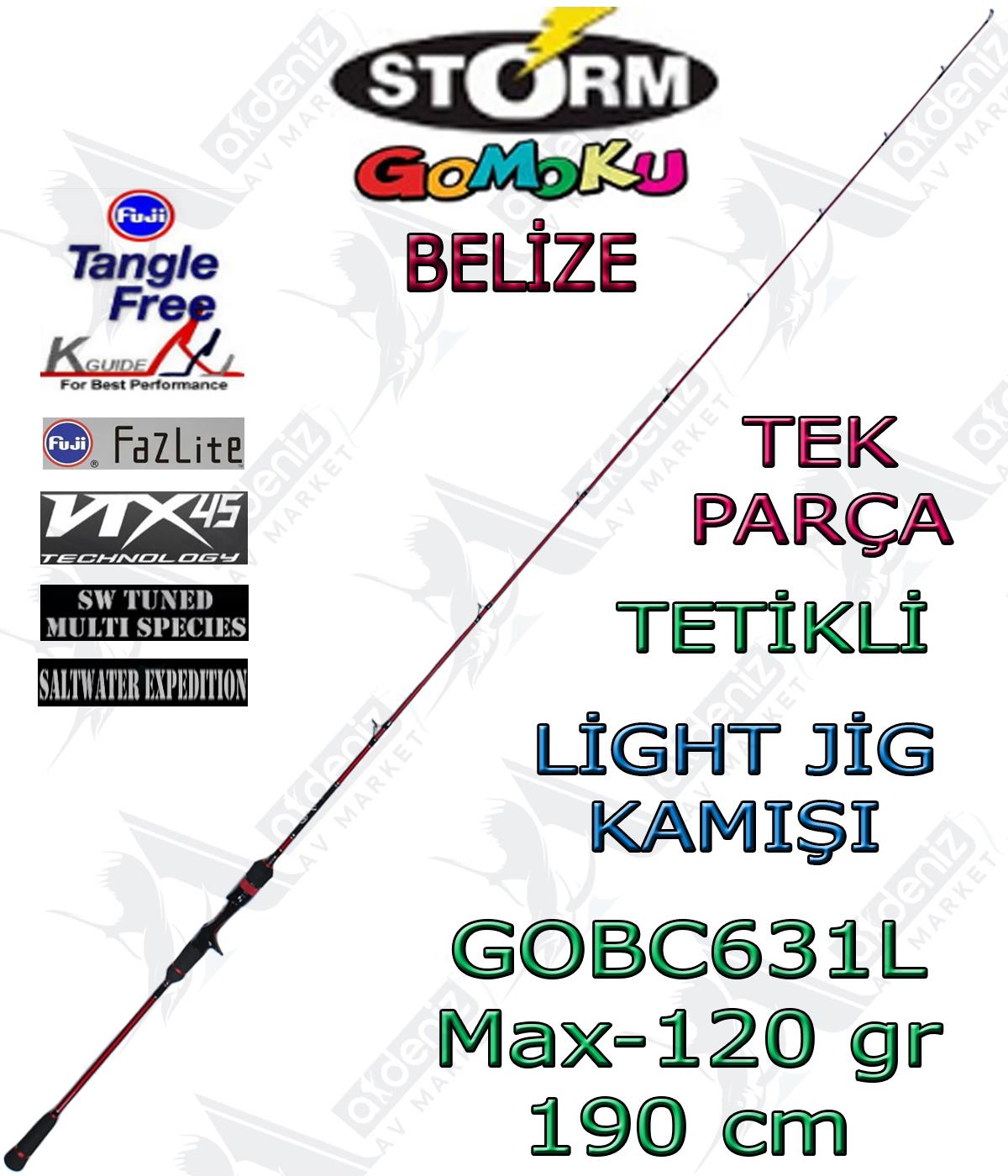Storm Gomoku Belize  Slow Jig Kamışı GOBC631L Max-120 Gr 190 Cm (Tetikli-Tek Parça)STORM