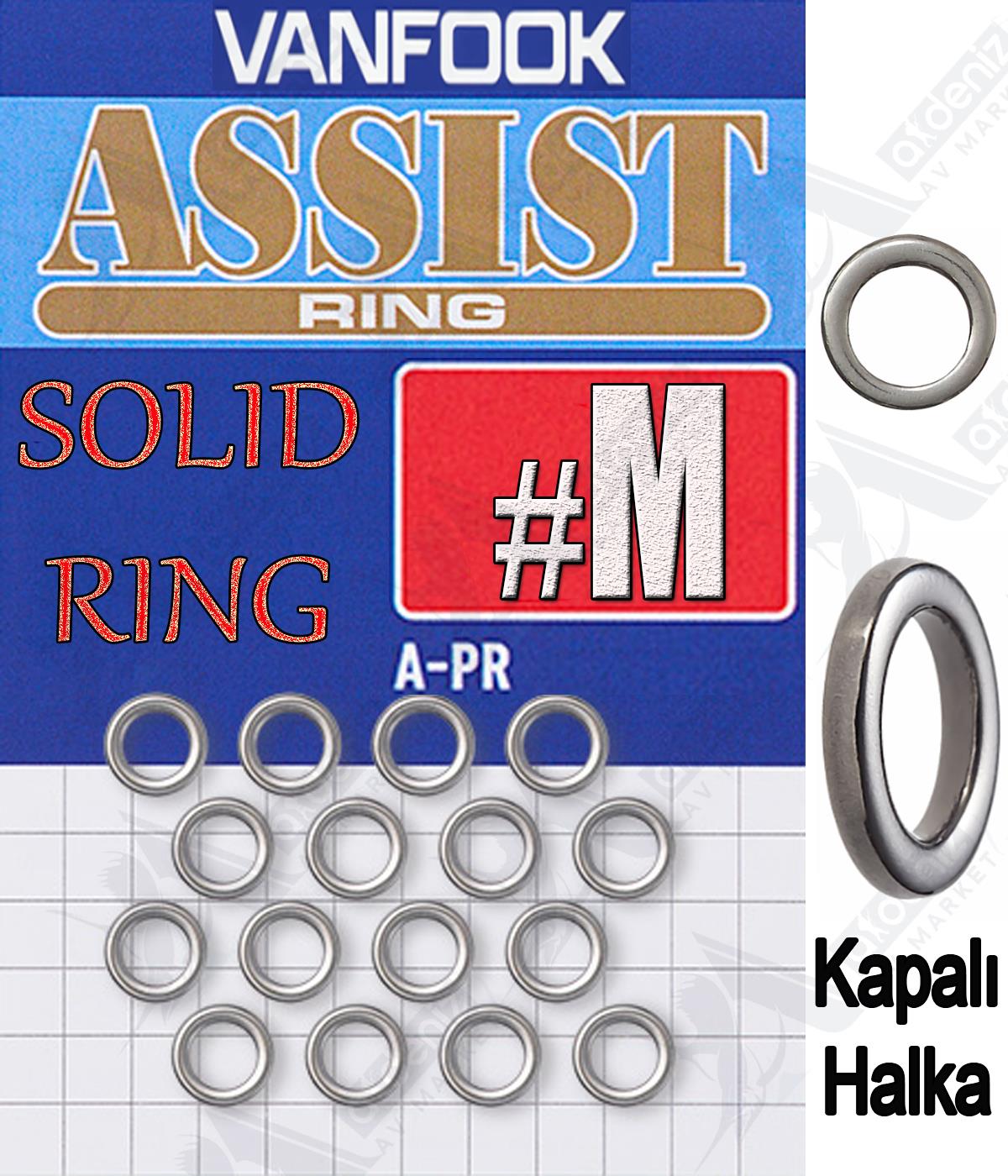 Vanfook A-PR Solid Assist Ring (Kapalı Halka) 16'lı Paket #MVANFOOK