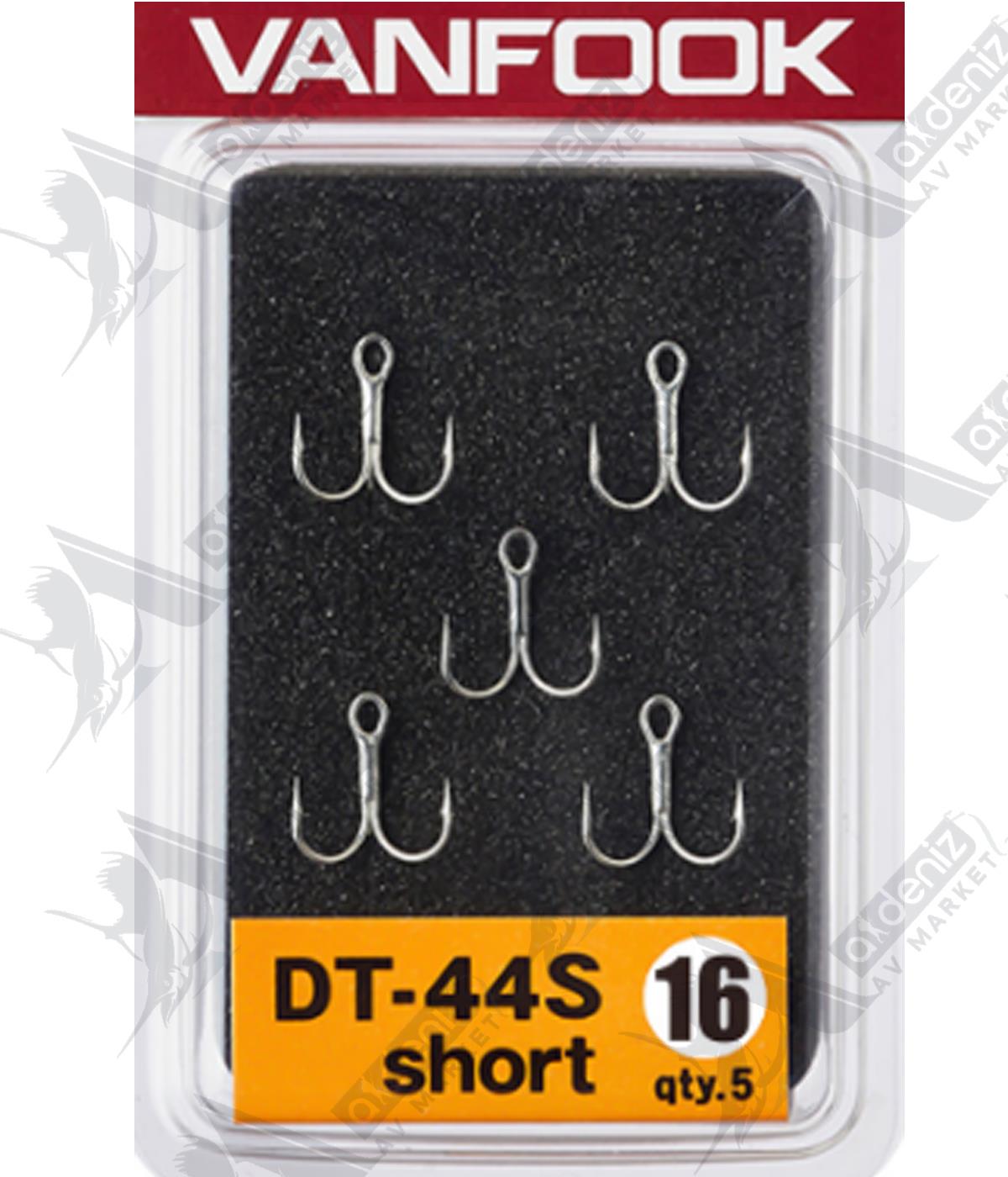 Vanfook DT-44S 1X Short Shank Light Treble Hook Silver (Üçlü İğne) 5'li Paket #16VANFOOK