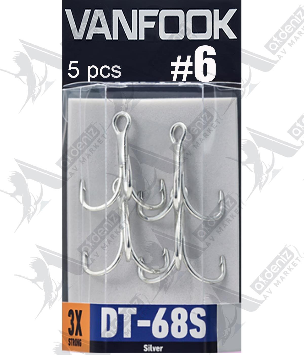 Vanfook DT-68S Treble Hook 3X Heavy (Üçlü İğne) Silver 5'li Paket #6VANFOOK