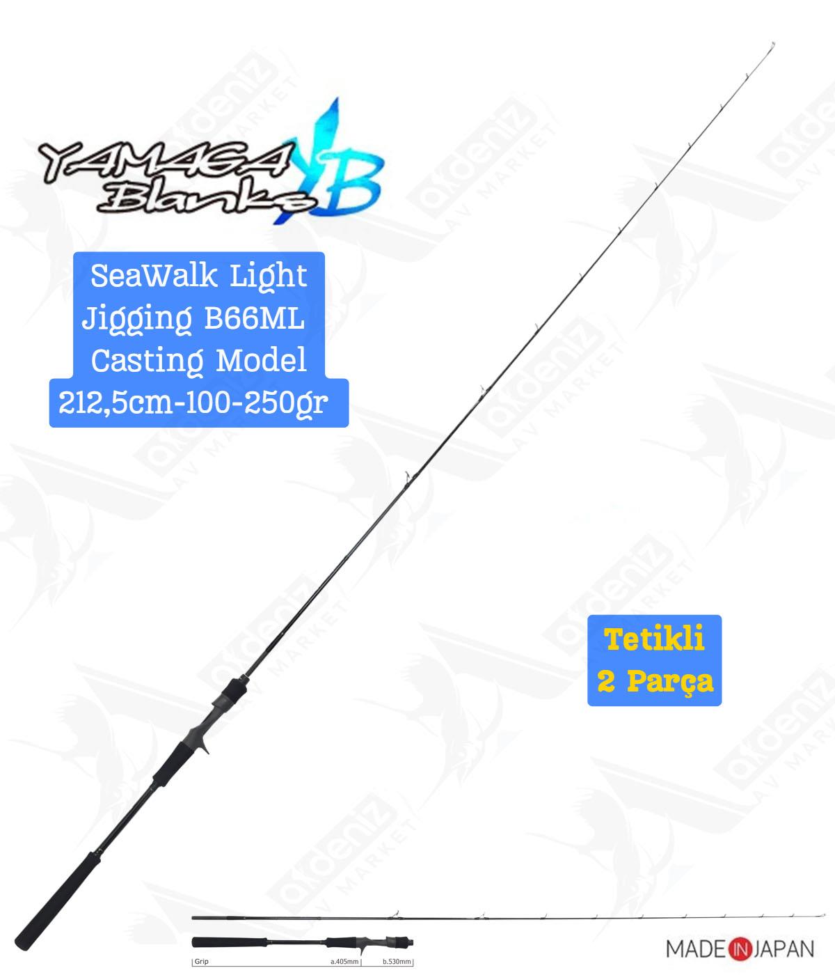 YAMAGA BLANKS SeaWalk Light Jigging BB66ML 40-120gr Jig Kamışı Casting (Tetikli Kamış) Pe# 0.6-1.2 198 cmYAMAGA BLANKS