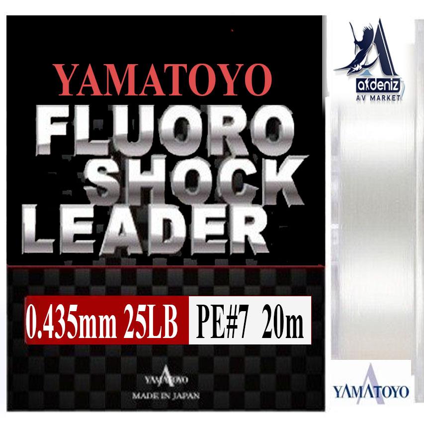 YAMATOYO FLUORO SHOCK LEADER 25Lb 0,435 mm Pe#7 20mYAMATOYO
