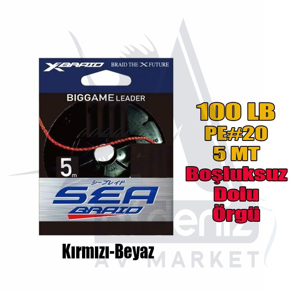 YGK Sea braid Asist İpi 100 Lb Pe#20 5 mt KIRMIZI Assist LineYGK