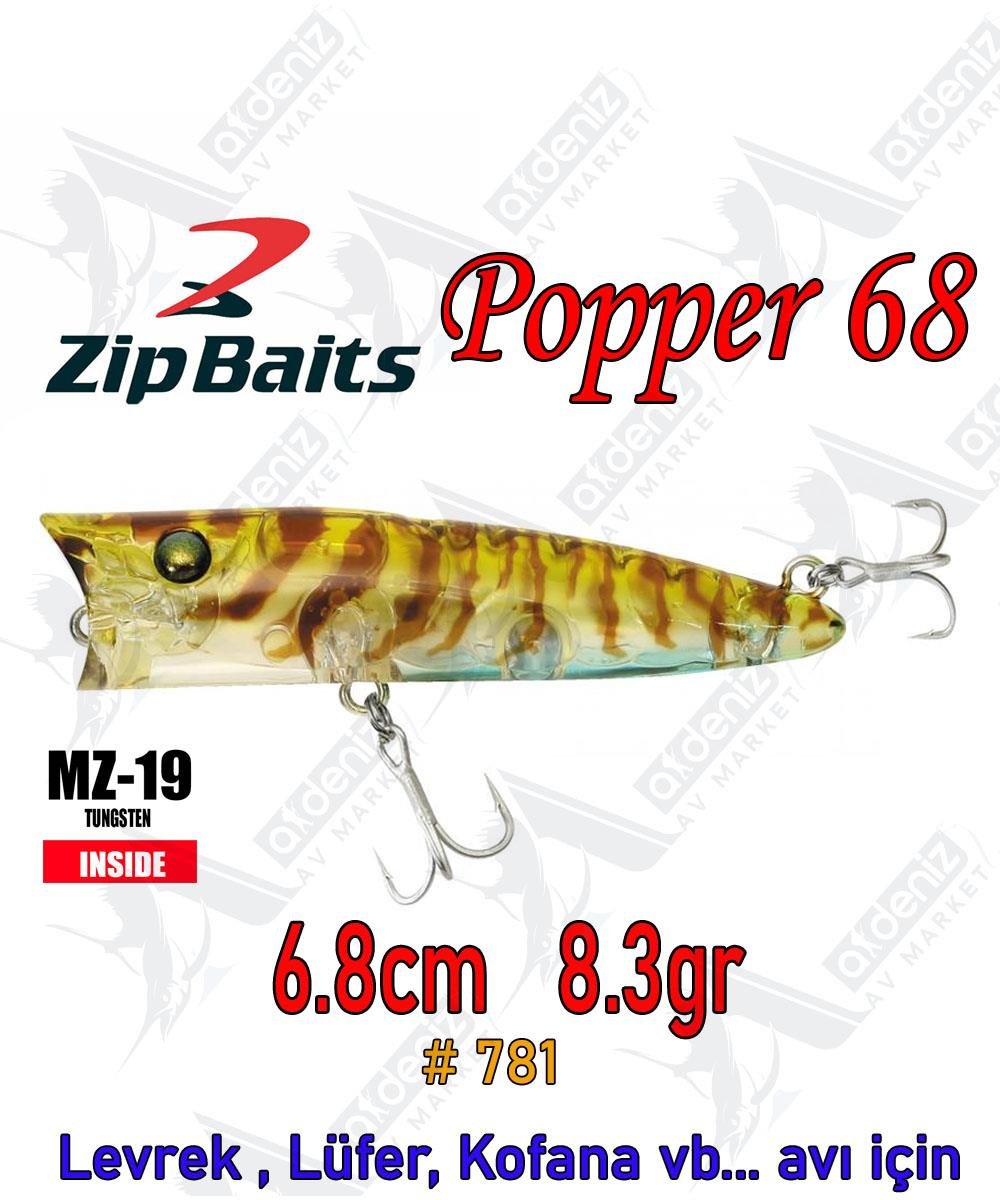 Zipbaits Popper 68mm 8.3gr Su Üstü Poping Maket Balık Color:781ZİPBAİTS