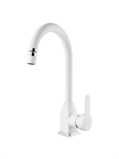 Stil Mix Evye (Uzun Borulu Oynar Perlatörlü) Beyaz-Krom