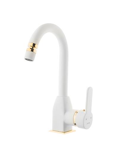 Stil Mix Lavabo (Kısa Borulu Oynar Perlatörlü) Beyaz