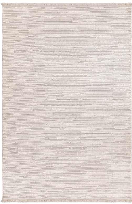 Bukle 1120 Kendinden Doğal Çizgili Saçaklı Bej Renk Minimalist ve Modern Tarzda Halı