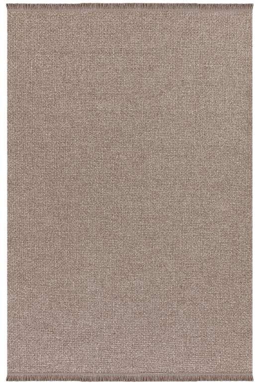 Sisal 1121 Düz Spor Saçaklı İskandinav Modern Vizon Renk Jüt Halı
