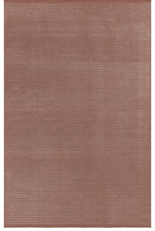 Cool 404 Taba Renkli Kendinden Doğal Çizgili Minimalist Yumuşak Dokulu Kaymaz Tabanlı Sade Kilim