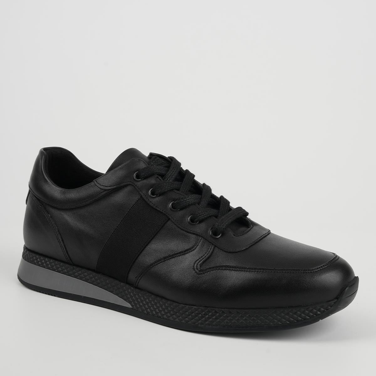 Fosco Hakiki Deri Sneaker Erkek Ayakkabı Siyah 3234 306