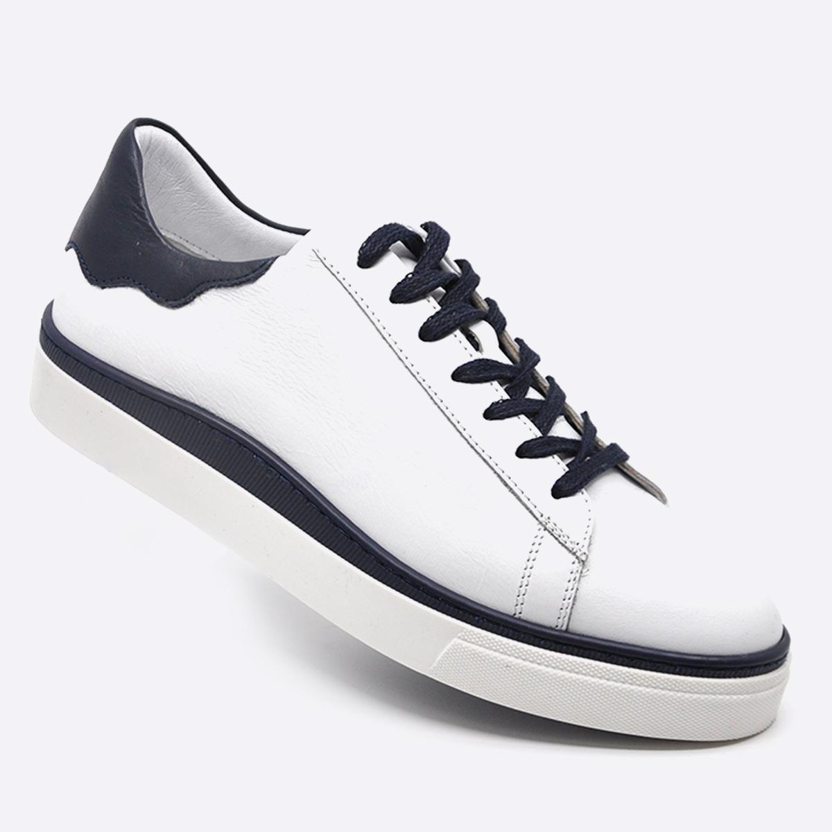 Fosco Hakiki Deri Sneakers Erkek Ayakkabı Beyaz 9842